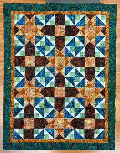 Luau Torches Mystery Five-0 Quilt Pattern - image 2 - quilting pattern with step-by-step instructions