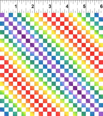 Pawsitivity White Check Fabric Yardage
