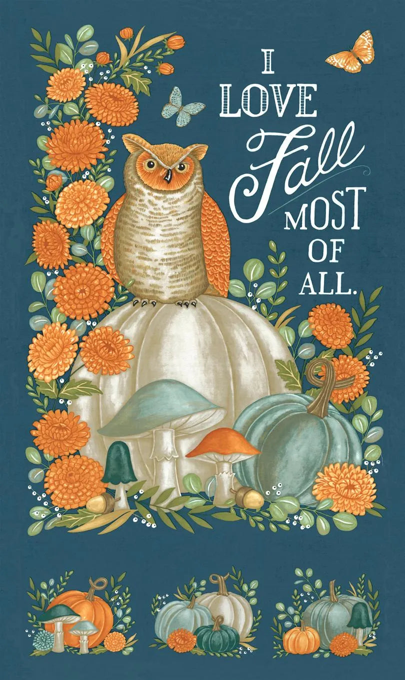 I Love Fall Most of All Harvest Night Panel