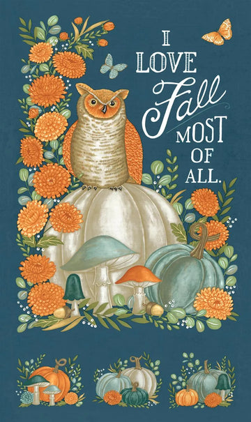 I Love Fall Most of All Harvest Night Panel