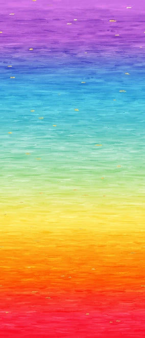 Go with the Flow Rainbow Watercolor Ombre 108" Wide 3 Yard Quilt Fabric Back Pack - wide quilt backing fabric for longarm qu