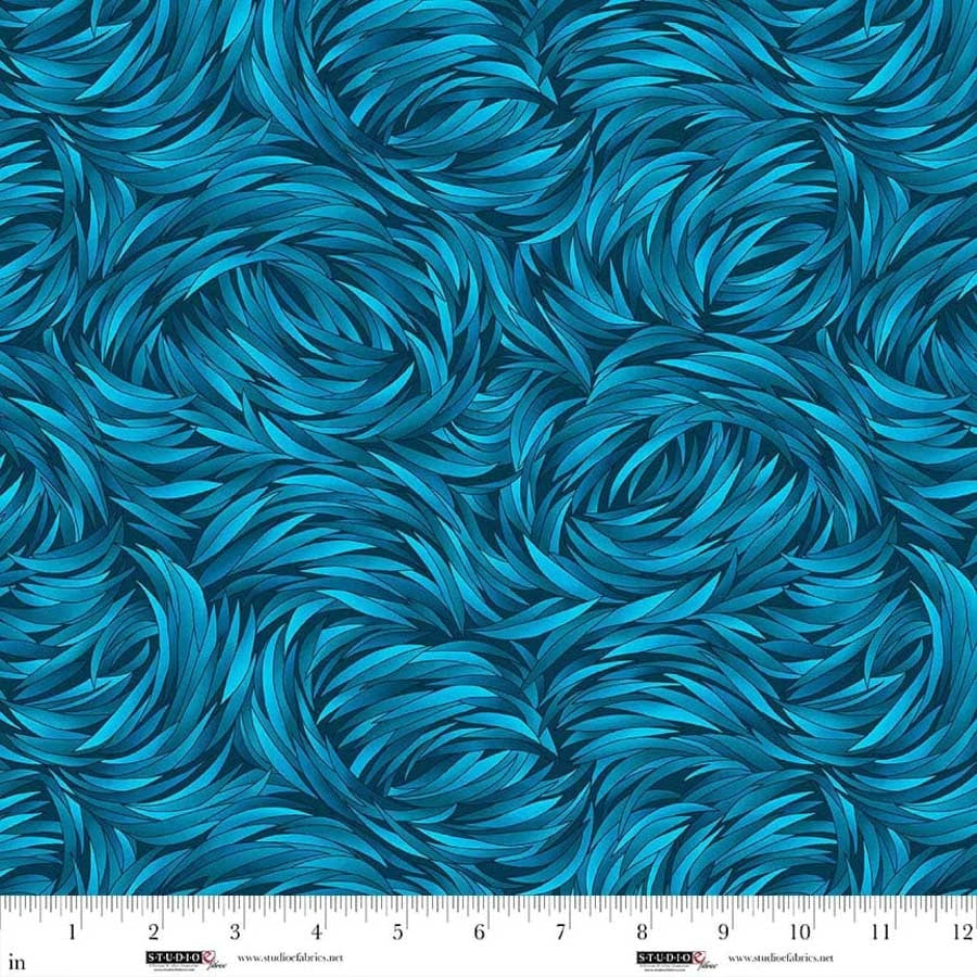 Tempest Turquoise Swirl 108" Wide 3 Yard Quilt Fabric Back Pack - image 1 - wide quilt backing fabric for longarm quilting