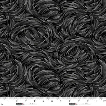 Tempest Charcoal Swirl 108" Wide Quilt Backing Fabric - image 1 - wide quilt backing fabric for longarm quilting