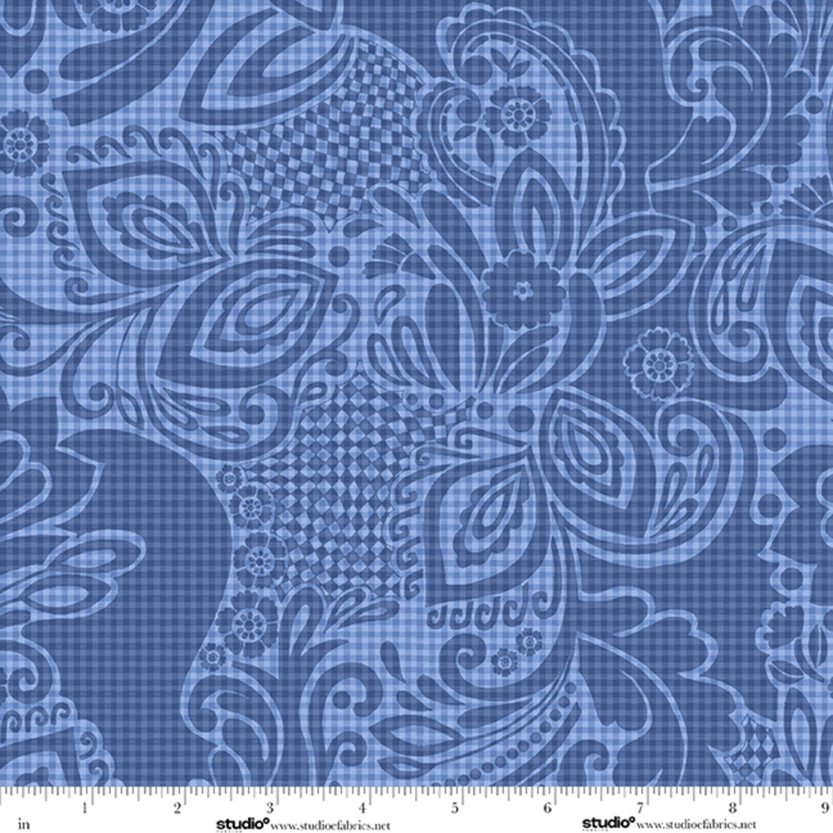 Modern Geometric Blue 118-inch wide 3-yard quilt fabric back pack bundle