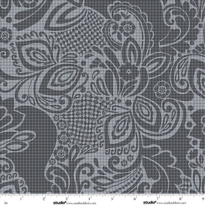Modern Geometric Gray Modern Art 118" Wide Quilt Backing Fabric