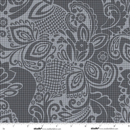 Modern Geometric Gray 118-inch wide 3-yard quilt fabric back pack bundle