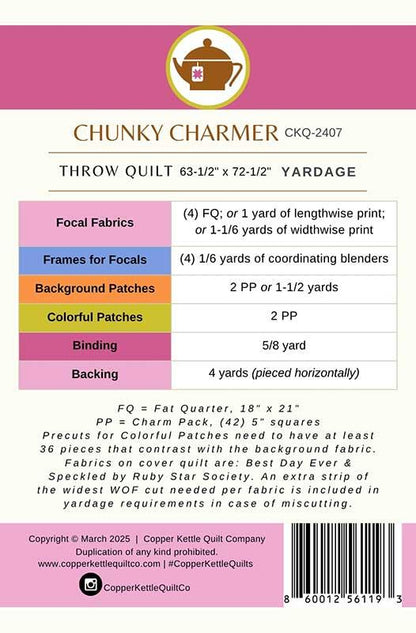 Chunky Charmer Quilt Pattern - image 2 - quilting pattern with step-by-step instructions