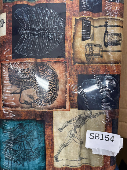 True Detective Anatomy quilting fabric short bolt 5 yards