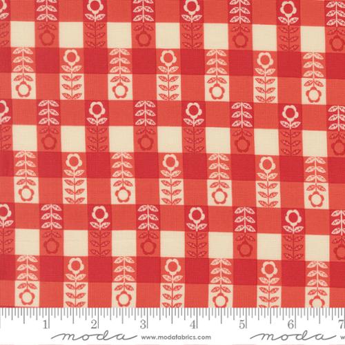 The Henhouse Flower Plaid Checks and Gingham Barn Fabric Yardage - quilt fabric for sewing and quilting projects