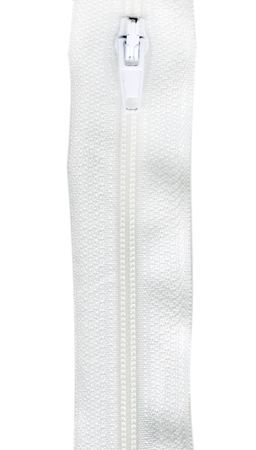 Make-A-Zipper Regular White 5.5yd 12 Zipper Pulls - quilting supply from Quilted Joy