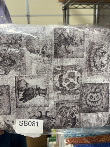 Jeepers Creepers Halloween-theme quilting fabric short bolt
