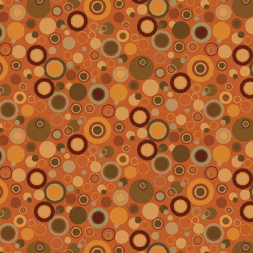Bubble Dot Basics Orange Fabric Yardage