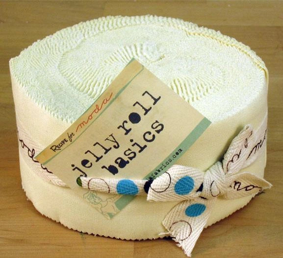Bella Solids Snow Jelly Roll