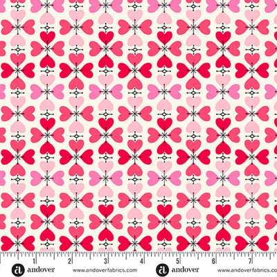 Heart and Soul White Cross My Heart Fabric Yardage