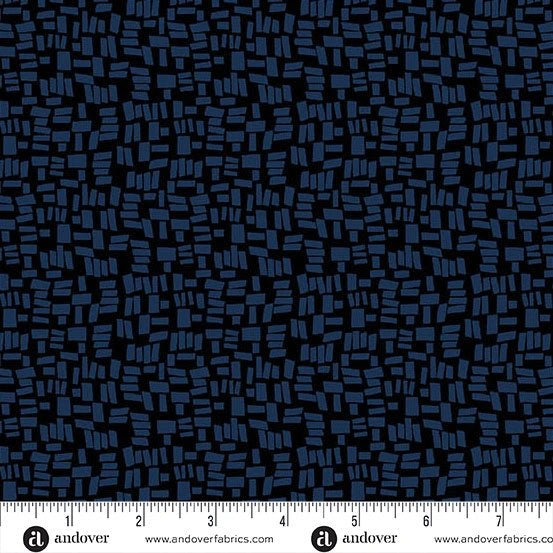 Conway Cottage Black Cobblestone Fabric Yardage