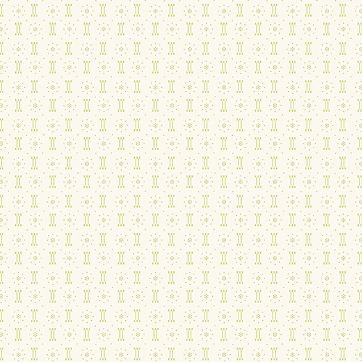 Dewdrops Lime Bars and Dots Fabric Yardage