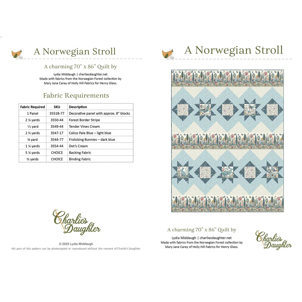 A Norwegian Stroll Quilt Pattern - image 2 - quilting pattern with step-by-step instructions