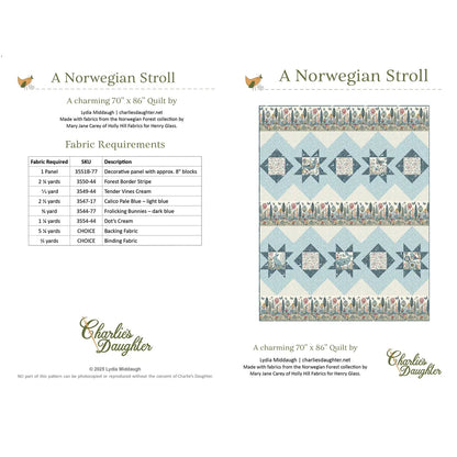 A Norwegian Stroll Quilt Pattern - image 2 - quilting pattern with step-by-step instructions