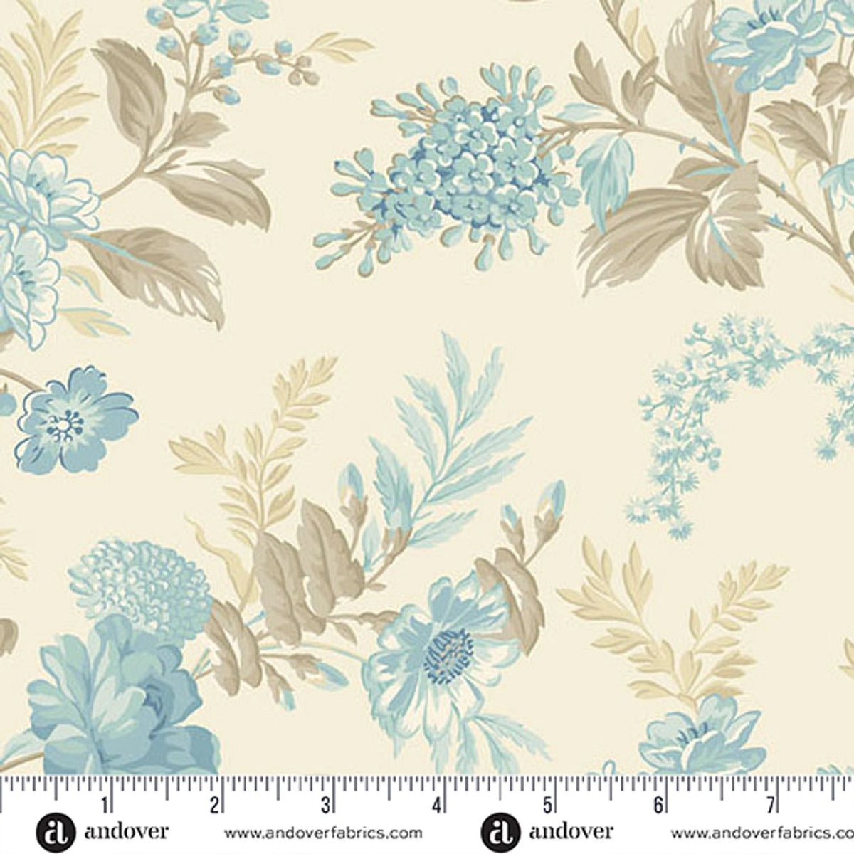 Sewing Bird Linen Bed of Roses Fabric Yardage