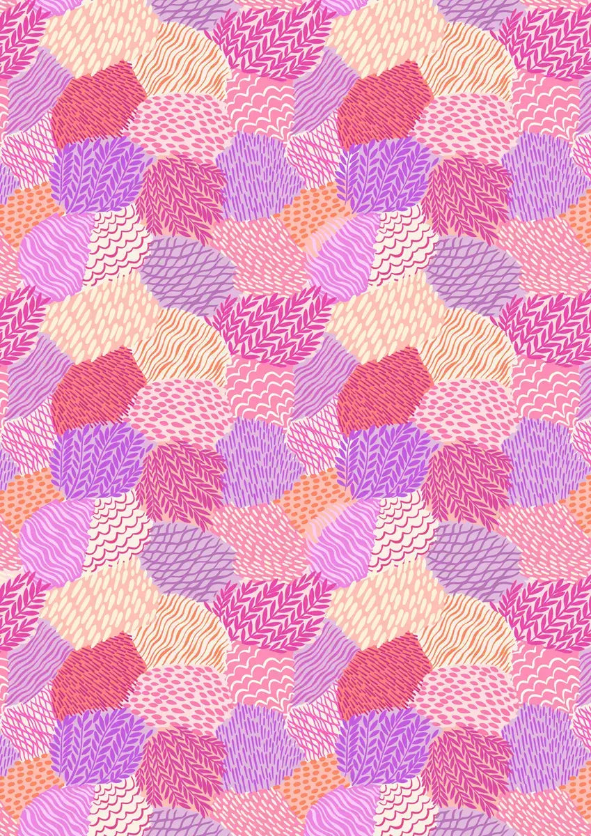 Creative Landscapes Pinks and Purples Textures Fabric Yardage - quilt fabric for sewing and quilting projects