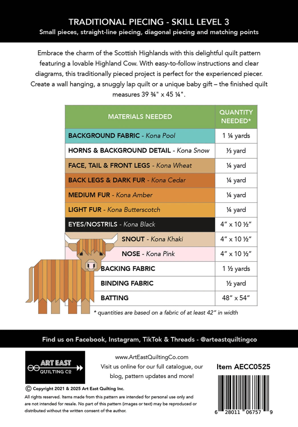 Cattle Call - A Highland Coo Quilt Pattern - image 6 - quilting pattern with step-by-step instructions