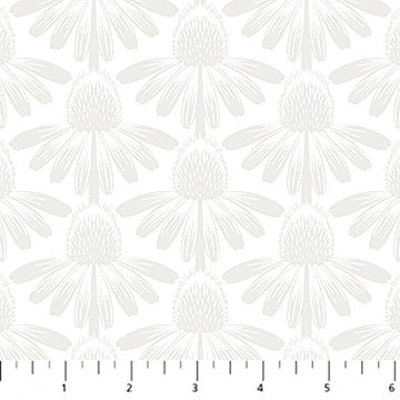Indelible Soft Oat Coneflower quilting fabric yardage