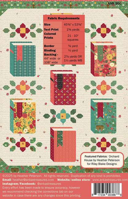 Novel Idea Quilt Pattern fabric requirements chart