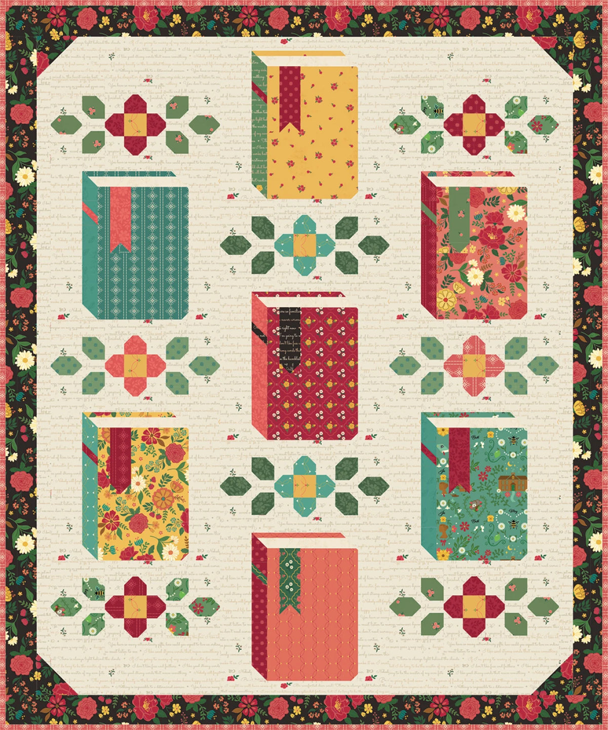 Novel Idea Quilt Pattern finished quilt detail