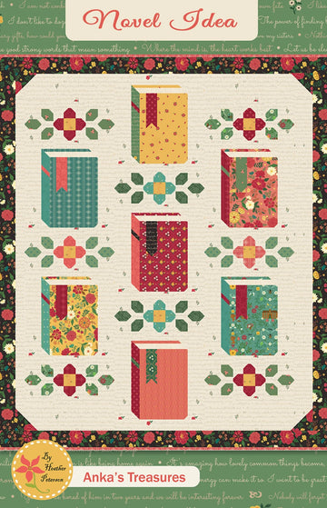 Novel Idea Quilt Pattern by Riley Blake - book-themed quilt pattern front cover