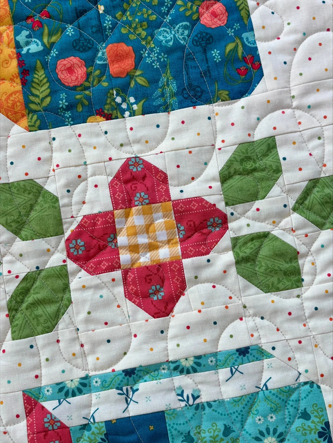 Novel Idea Quilt Pattern finished quilt detail