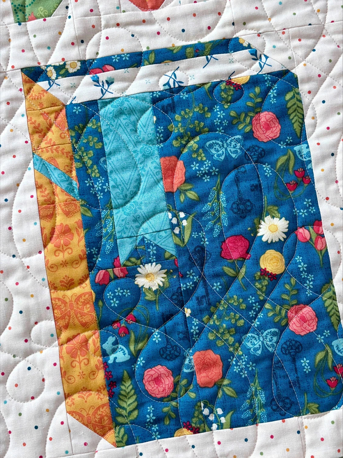Novel Idea Quilt Pattern finished quilt detail