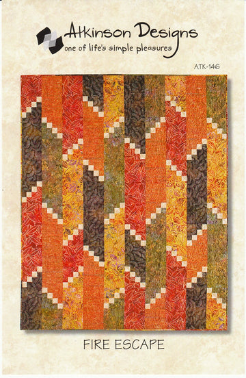 Fire Escape modern geometric quilt pattern cover art