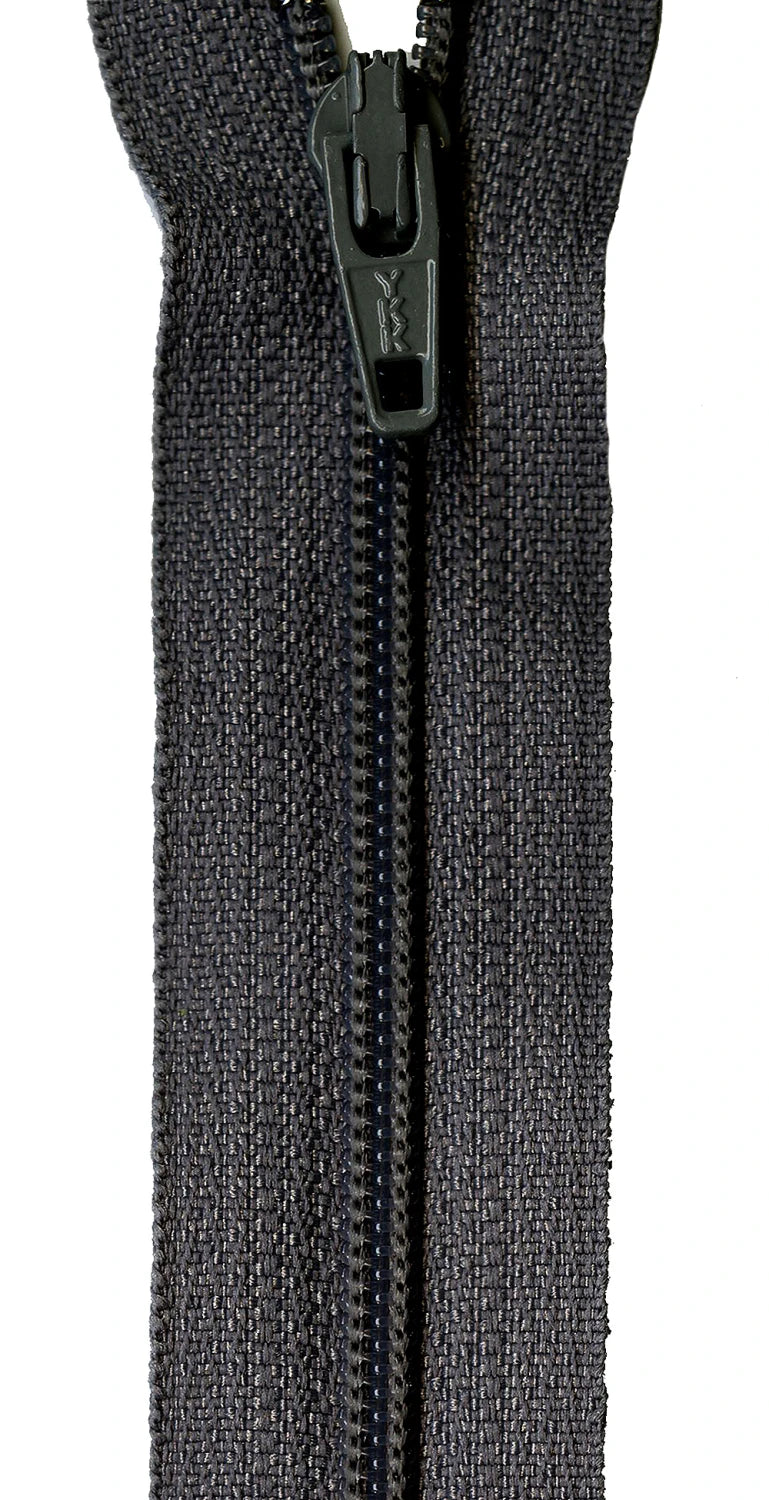14in Zipper Size 3 Charcoal - quilting supply from Quilted Joy