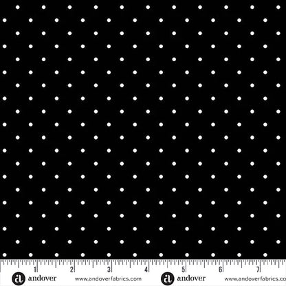 Simply Spot White Dot on Black 108" Wide Quilt Backing Fabric - image 1 - wide quilt backing fabric for longarm quilting