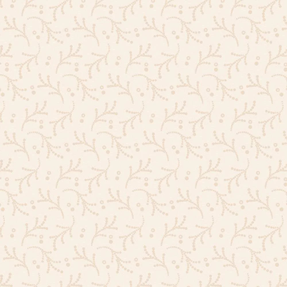 Apple Cider Cream Tossed Vine Fabric Yardage