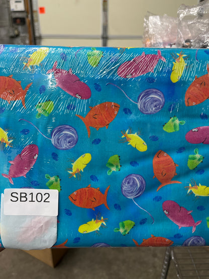 Cat Chat cat-themed quilting fabric short bolt