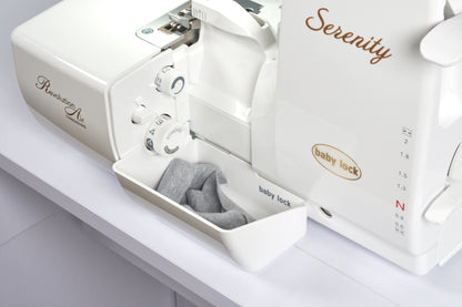 Baby Lock Serenity Serger machine rolled hem stitch detail