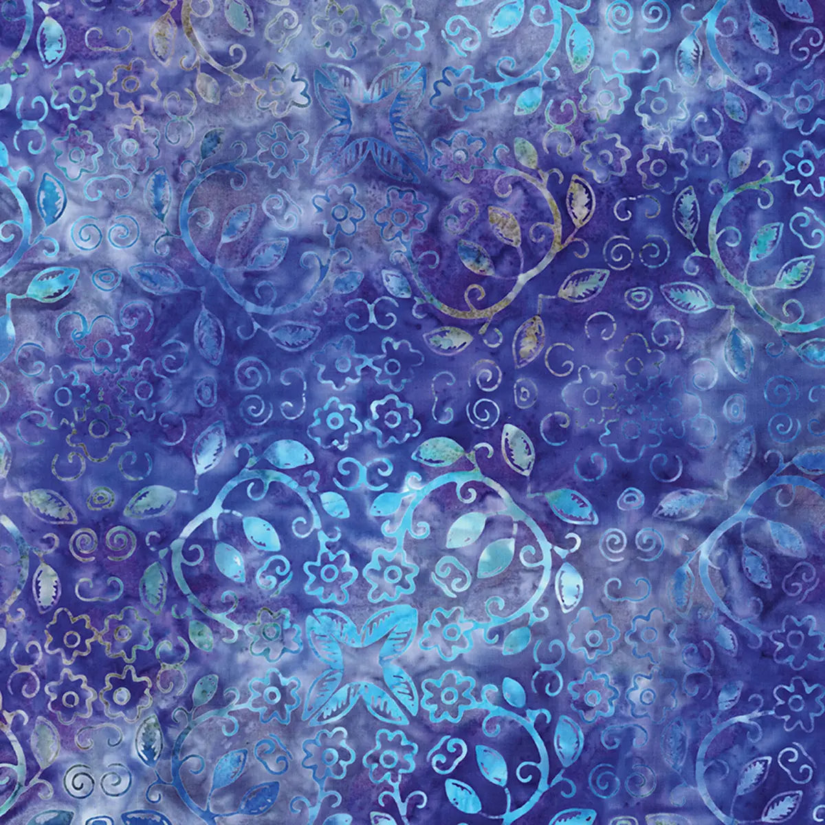Batiks Chalk & Charcoal Purple Outburst Fabric Yardage