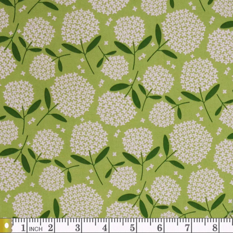 Fiori Medium Lime 108" Wide Quilt Backing Fabric