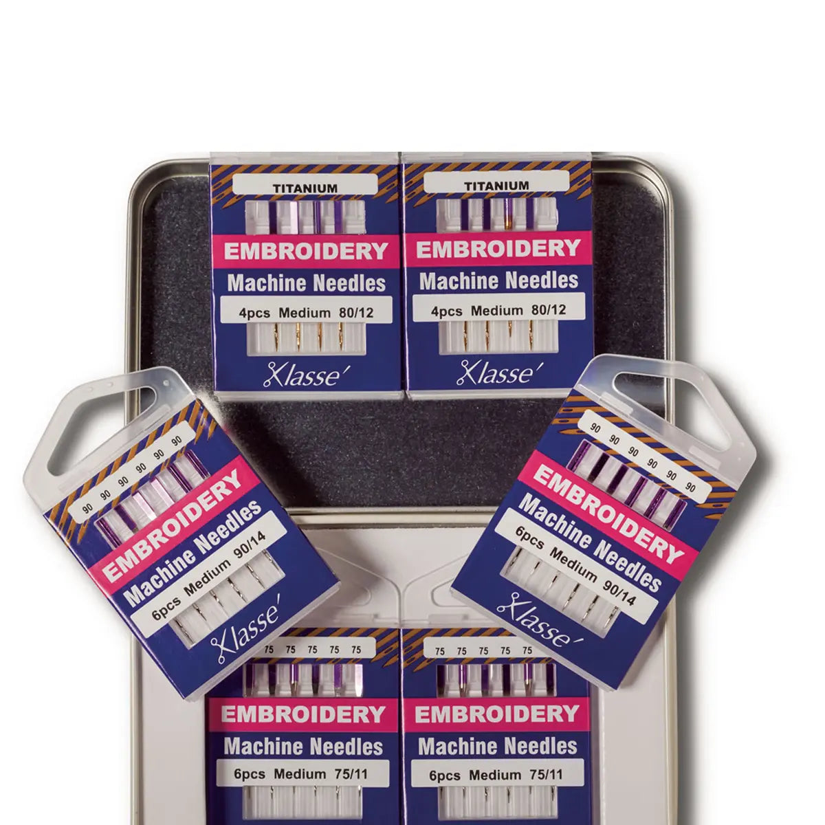 Klasse 6PC Embroidery Needle Variety Tin