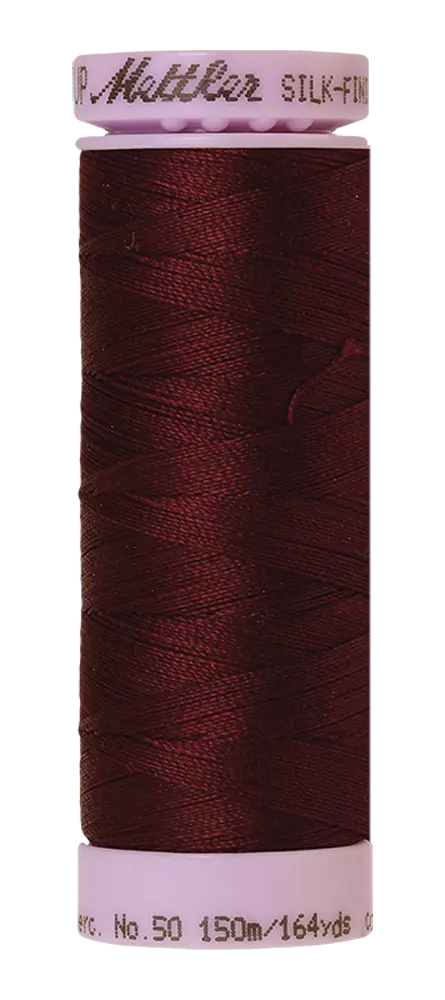 Mettler Cotton Silk Finish 50wt Beet Red large spool quilting thread