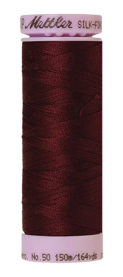 Mettler Cotton Silk Finish 50wt Beet Red large spool quilting thread