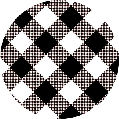Laminated Cotton, Black Gingham, 1 Yard Precut