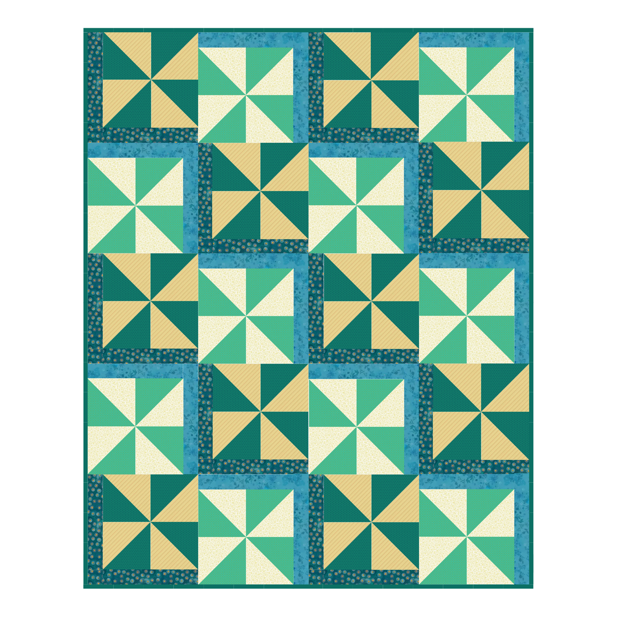 Breezy Harbor Quilt Kit - image 2 - complete quilt kit with fabric and instructions