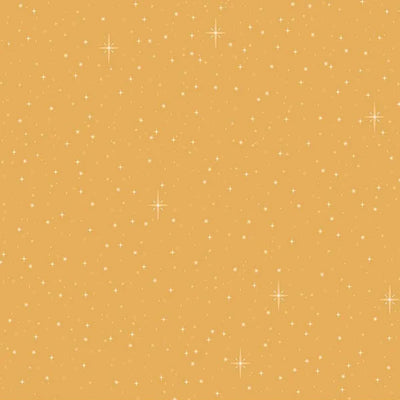 Christmas Wishes Gold Starry Sky Fabric Yardage