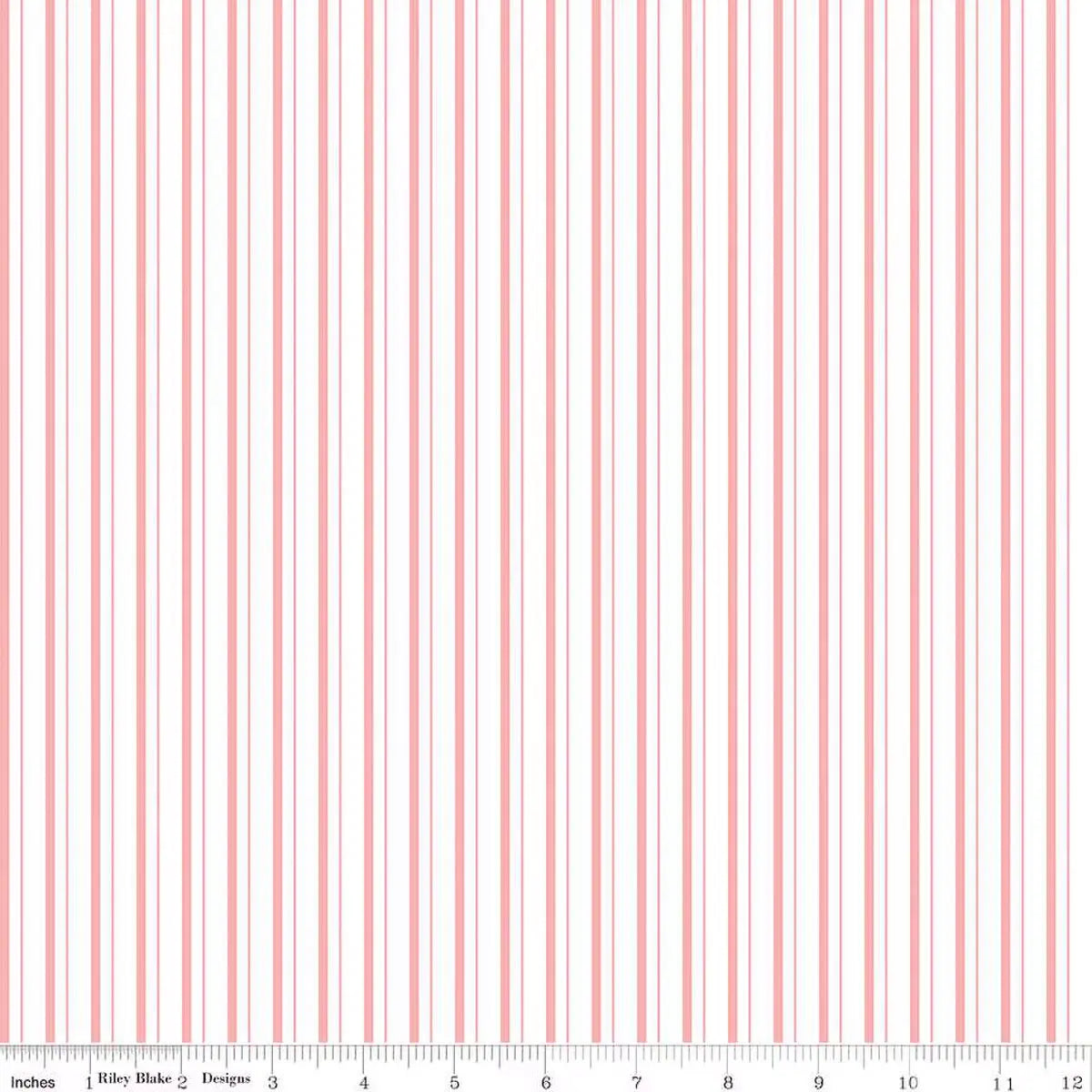 Take Heart Stripe Pink Fabric Yardage