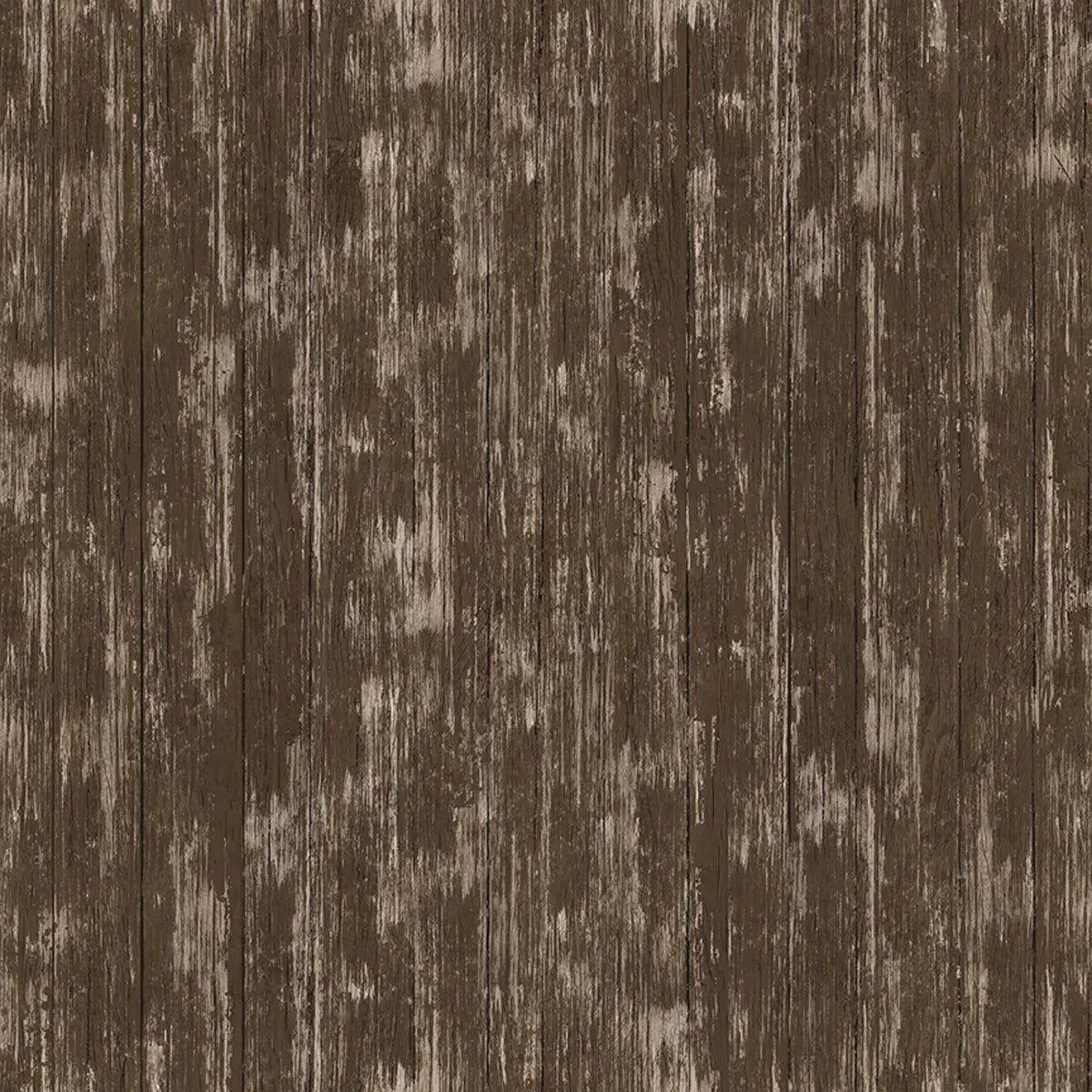 Covered Bridges in Spring Barn Wood Brown Fabric Yardage