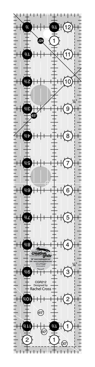 Creative Grids Quilt Ruler 2-1/2in x 12-1/2in Rectangle