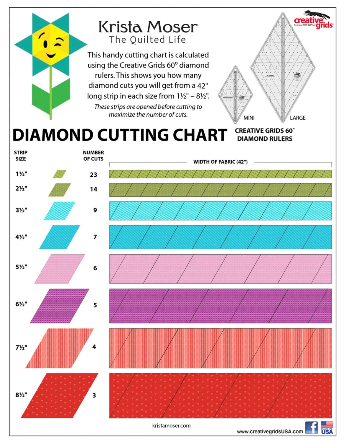 Mini 60 Degree Diamond Ruler