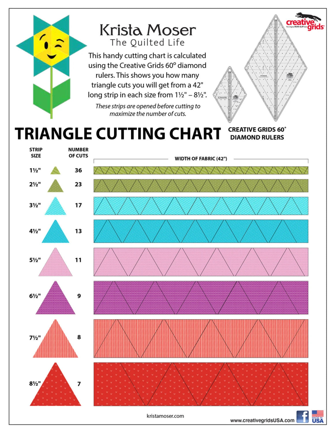 Mini 60 Degree Diamond Ruler